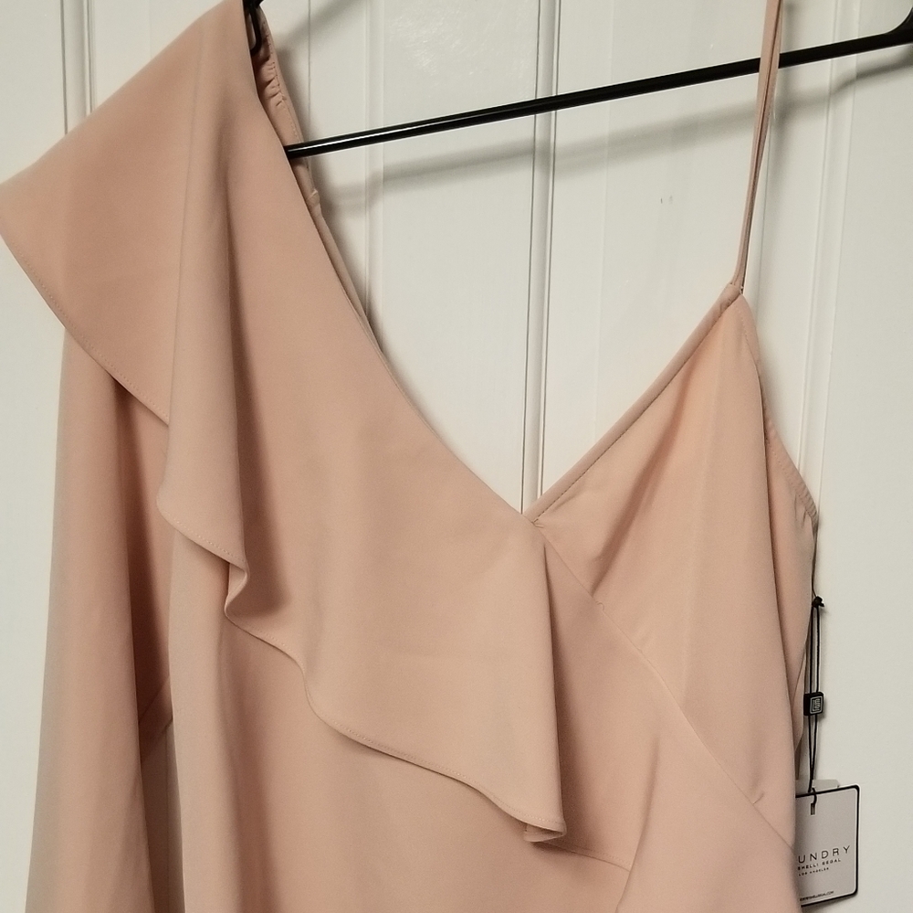 Laundry by Shelli Segal softblush ruffled top sz M